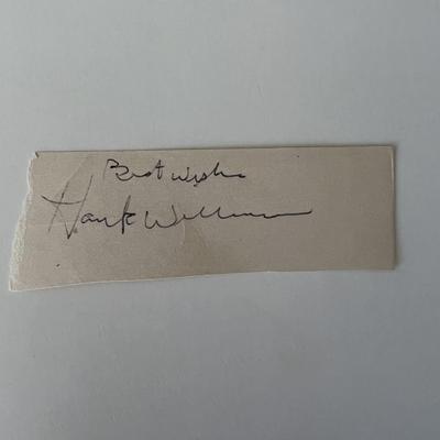 Hank Williams original signature