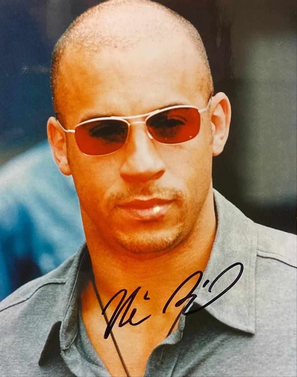 PAUL WALKER & VIN DIESEL- FAST AND FURIOUS SIGNED AUTOGRAPHED PHOTO car chase COA Hologram main image 1