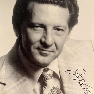 Jerry Lee Lewis facsimile signed photo. 8x10 inches
