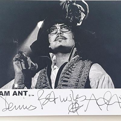 Adam Ant signed photo card