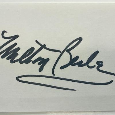 Milton Berle autograph note