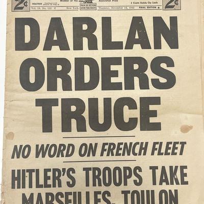 WWII 1942 Daily Mirror Original Vintage Newspaper