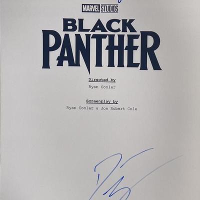 Black Panther cast signed script cover photo
