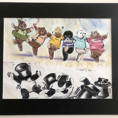 McCarthy-Eaton Original Teddi & Me Art - 1984