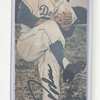 Dodgers Johnny Podres signed photo