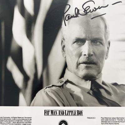 Fat Man and Little Boy Paul Newman signed movie photo