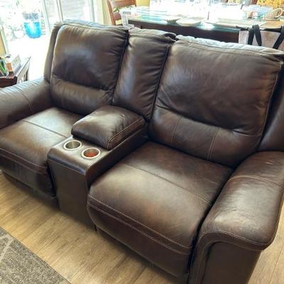 Leather recliner