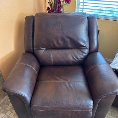 Leather loveseat