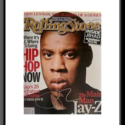 Jay-Z signed signed Rolling Stone Magazine cover photo
