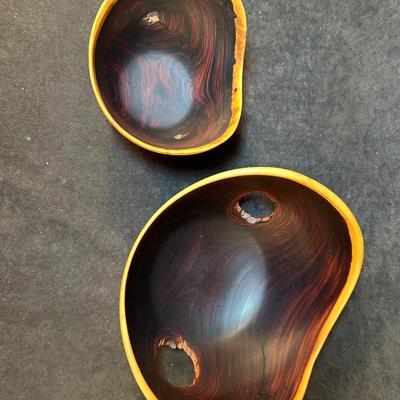 Lot 179. Two Hand Carved Wooden Bowls