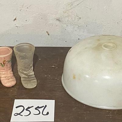 Vintage Milk Glass Mixer Attachment