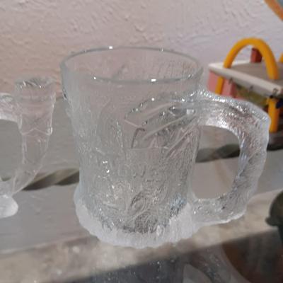 50's STYLE MCDONALD'S BUILDING, 1978 GARFIELD GLASSES AND FLINTSTONES GLASSES