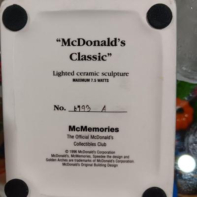 50's STYLE MCDONALD'S BUILDING, 1978 GARFIELD GLASSES AND FLINTSTONES GLASSES