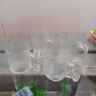 50's STYLE MCDONALD'S BUILDING, 1978 GARFIELD GLASSES AND FLINTSTONES GLASSES
