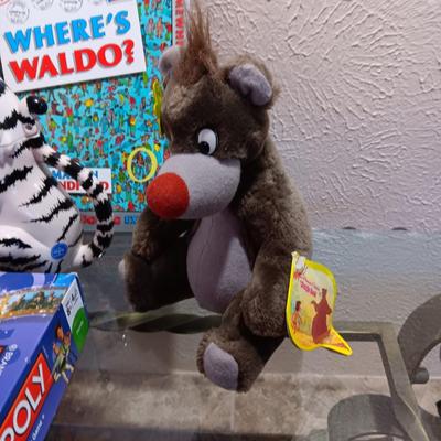 DISNEY MONOPOLY, 2 "WHERE'S WALDO" BOOKS AND MORE