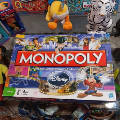 DISNEY MONOPOLY, 2 "WHERE'S WALDO" BOOKS AND MORE