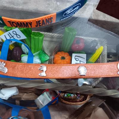 MEN'S MOLDED RUBBER TOMMY HILFIGER AND LADIES LEATHER LOONEY TUNES BELTS
