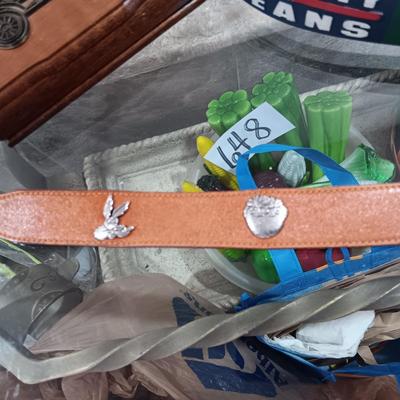 MEN'S MOLDED RUBBER TOMMY HILFIGER AND LADIES LEATHER LOONEY TUNES BELTS
