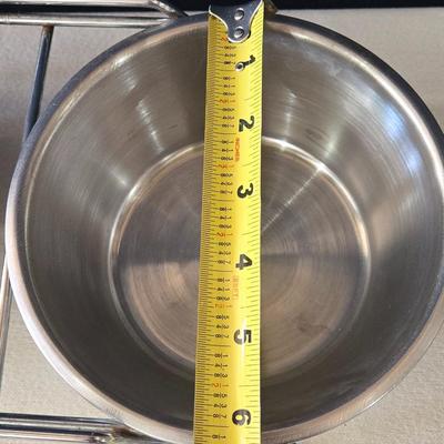 Stainless Dog Bowls with Stand, Collar, and Leash