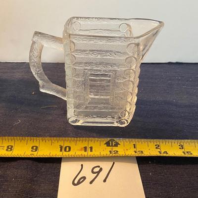 Vintage Log Cabin Syrup Pitcher