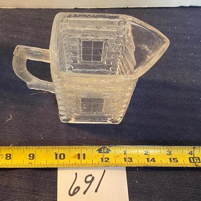 Vintage Log Cabin Syrup Pitcher