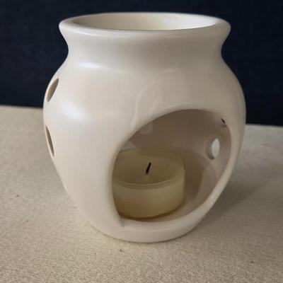 Book Box, Wood Tray, and Body Shop Ceramic Candle oil Burner