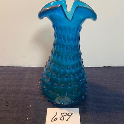 Vintage Hobnail Split Rim Vase