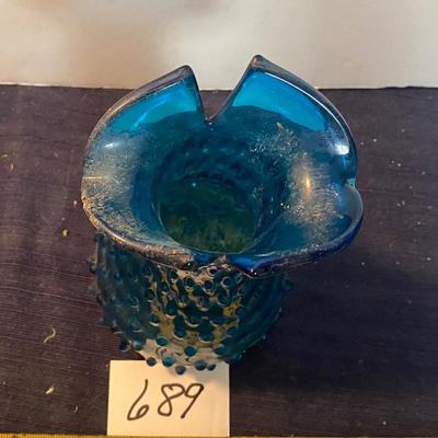 Vintage Hobnail Split Rim Vase