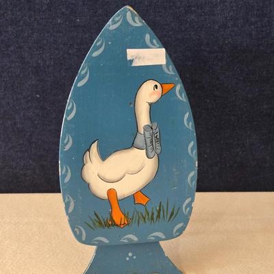 Vintage Heavy Iron with Handpainted Goose
