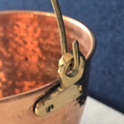 Vintage Hammered Copper Bucket