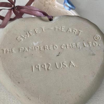Pampered Chef Heart Mold and Ceramic Goose Mold