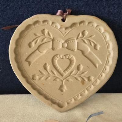Pampered Chef Heart Mold and Ceramic Goose Mold