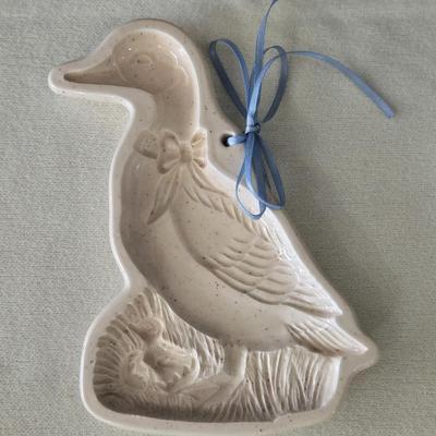 Pampered Chef Heart Mold and Ceramic Goose Mold