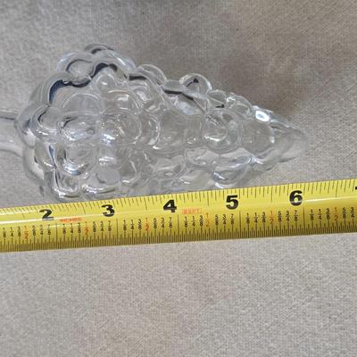 Small Vintage Purple Glass Vase and Grape Shape Clear Glass Bottle