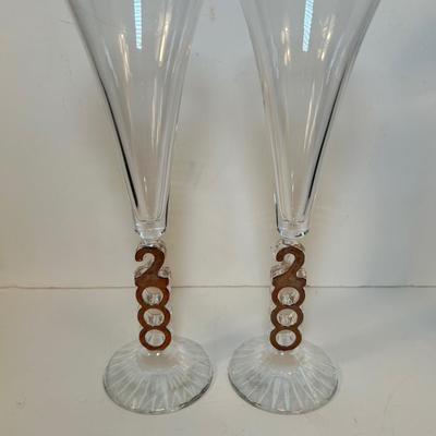 Lot 133. "2000" Decorative bottle & glasses