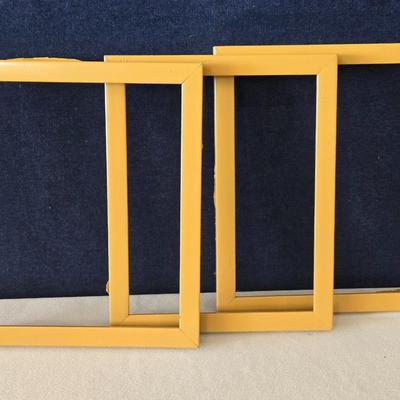 3 Yellow Picture Frames