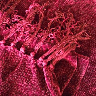 Wine Color Chenille Blanket