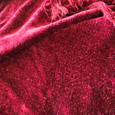 Wine Color Chenille Blanket