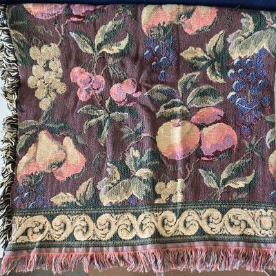 Woven Fruit Throw Blanket