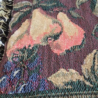 Woven Fruit Throw Blanket