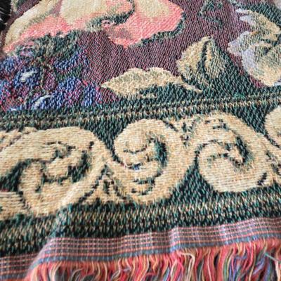 Woven Fruit Throw Blanket