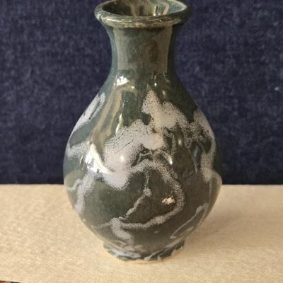 Small Ceramic Vase and Deco Fan