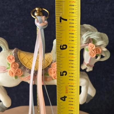 Sanyo Ceramic Music Box Carousel Horse
