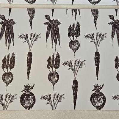 (2) Spring Placemats with Cork Bottoms and Ceramic Bunny Salt & Pepper Shakers