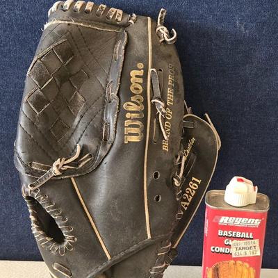 Black Wilson Glove and Glove Conditioner