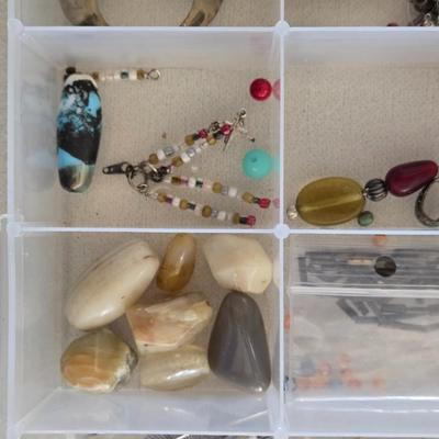 Container of Beads and Jewelry Making Items