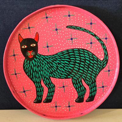 Mexican Handpainted Alebrijes Tray & Coasters