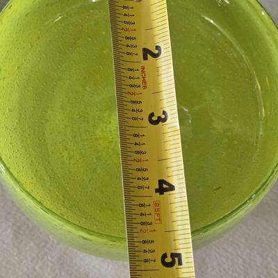 Blown Glass Lime Green Margarita Glasses (4)