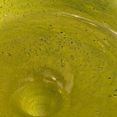Blown Glass Lime Green Margarita Glasses (4)