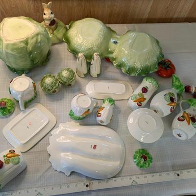 Combo of Lefton and Metlox Celery Ceramics Dishware